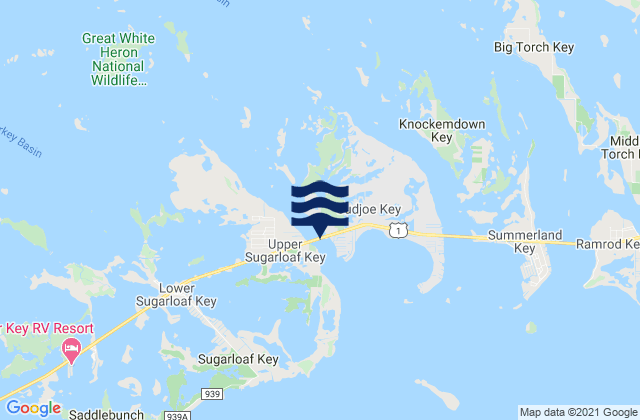 Cudjoe Key Pirates Cove, United States tide chart map