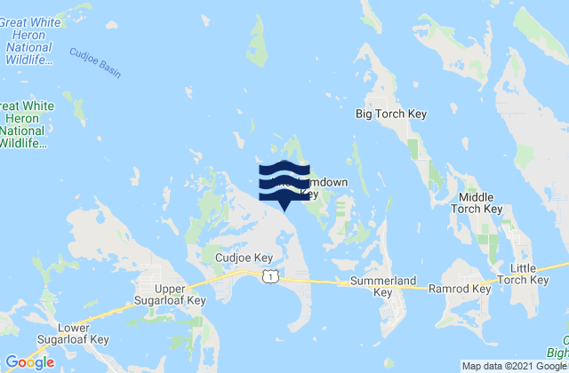 Cudjoe Key northeast side Kemp Channel, United States tide chart map