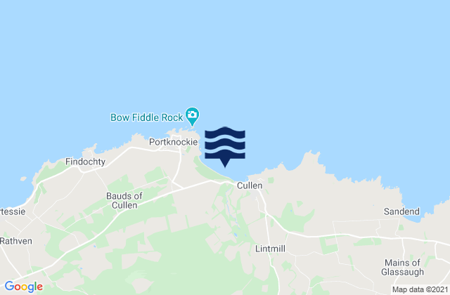 Cullen Beach, United Kingdom tide times map