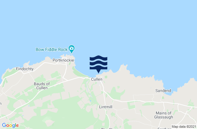Cullen, United Kingdom tide times map