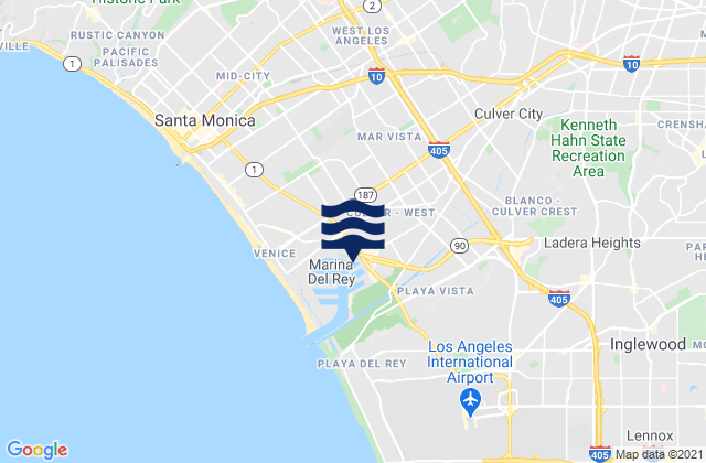 Culver City, United States tide chart map