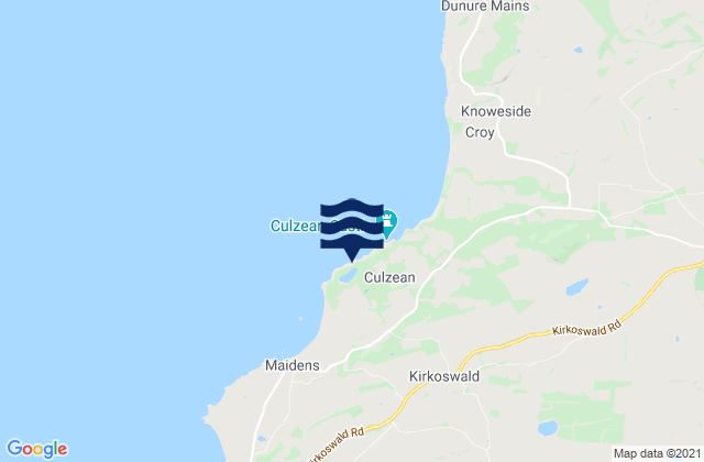 Culzean Bay, United Kingdom tide times map