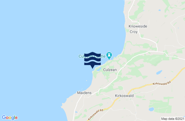 Culzean Beach, United Kingdom tide times map