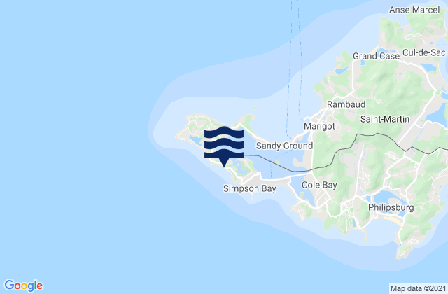Cupecoy, U.S. Virgin Islands tide times map