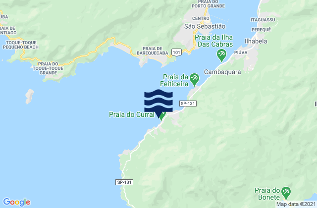 Curral, Brazil tide times map