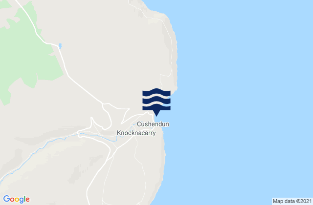 Cushendun Bay, United Kingdom tide times map