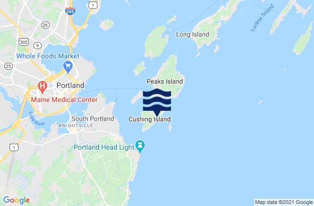 Cushing Island, United States tide chart map