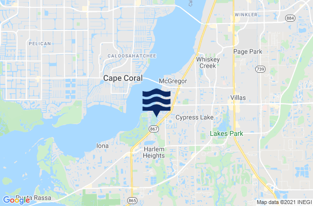 Cypress Lake, United States tide chart map