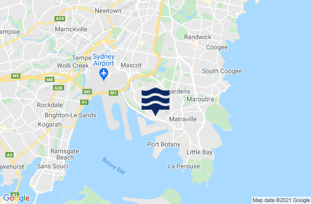 Daceyville, Australia tide times map
