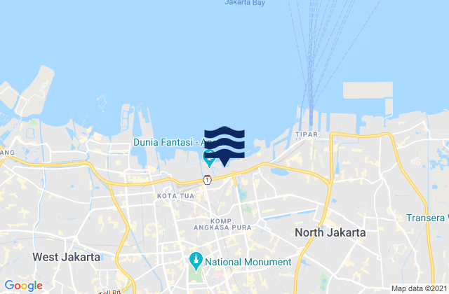 Daerah Khusus Ibukota Jakarta, Indonesia tide times map