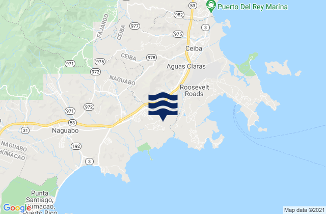 Daguao, Puerto Rico tide times map