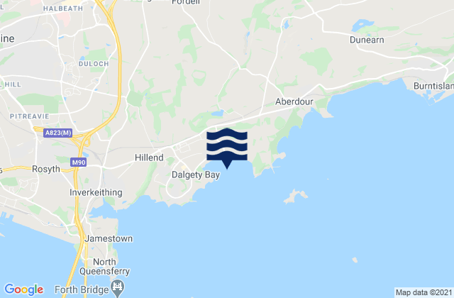 Dalgety Bay, United Kingdom tide times map