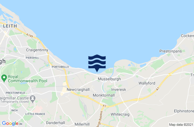 Dalkeith, United Kingdom tide times map