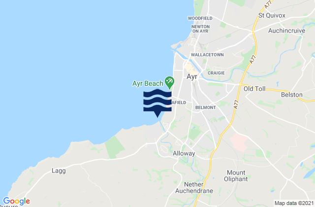 Dalrymple, United Kingdom tide times map