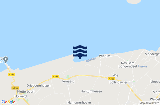 Damwald, Netherlands tide times map