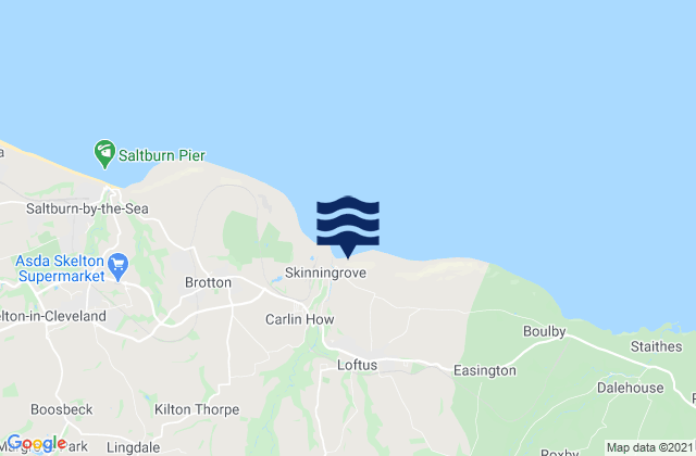 Danby, United Kingdom tide times map