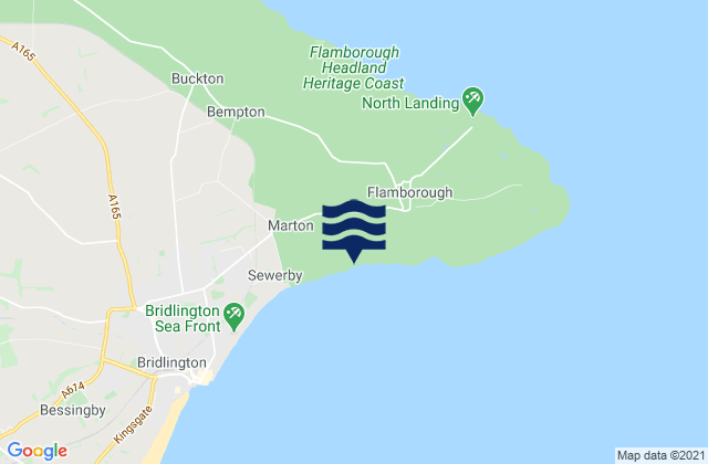 Danes Dyke Beach, United Kingdom tide times map