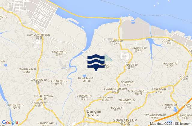Dangjin-si, South Korea tide times map