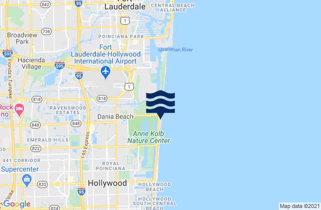 Dania Beach, United States tide chart map