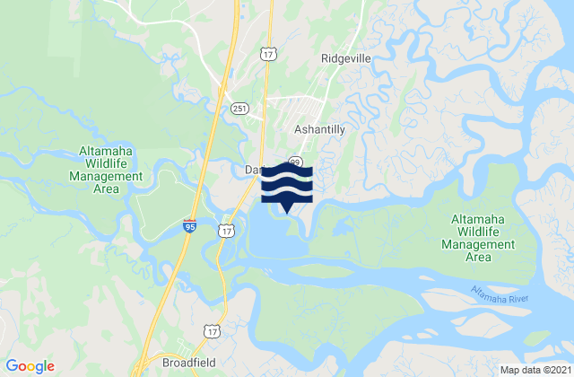 Darien (Darien River), United States tide chart map