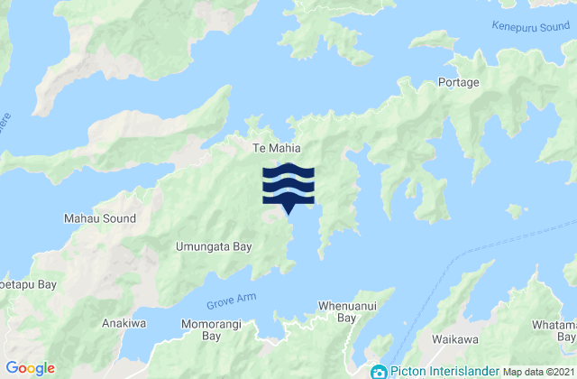 Dartmoor Bay, New Zealand tide times map