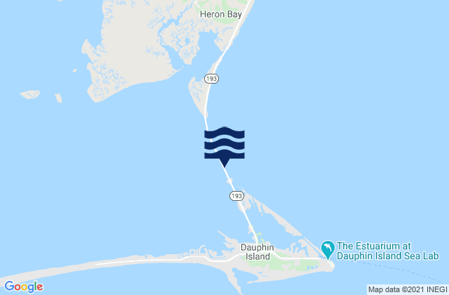 Dauphin Island Causeway, United States tide chart map