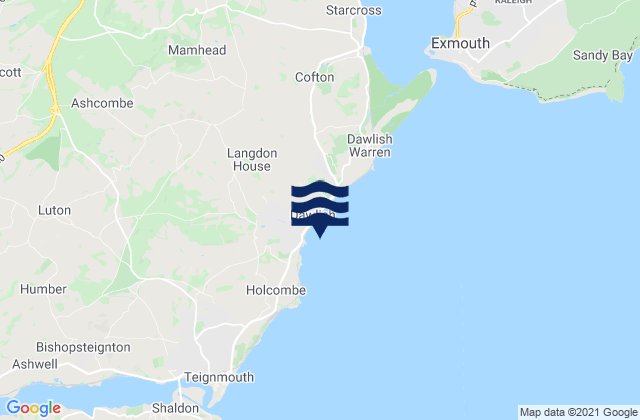 Dawlish, United Kingdom tide times map