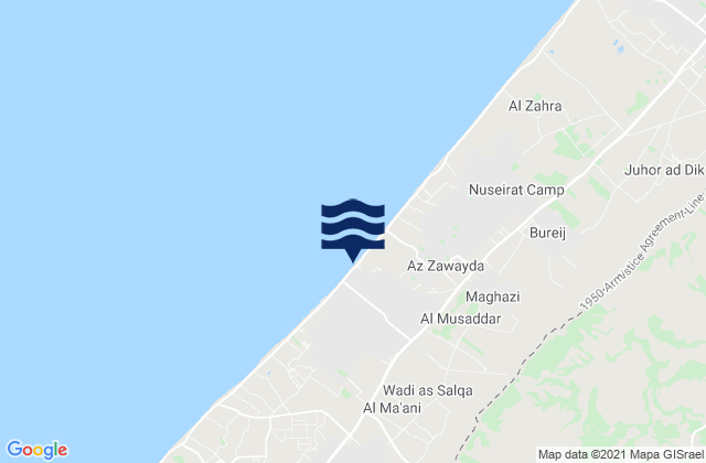 Dayr al Balah, Palestinian Territory tide times map
