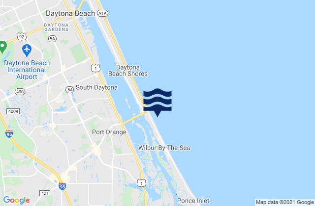 Daytona Beach Shores Sunglow Pier, United States tide chart map
