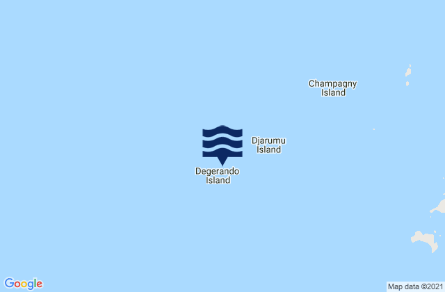 Degerando Island, Australia tide times map