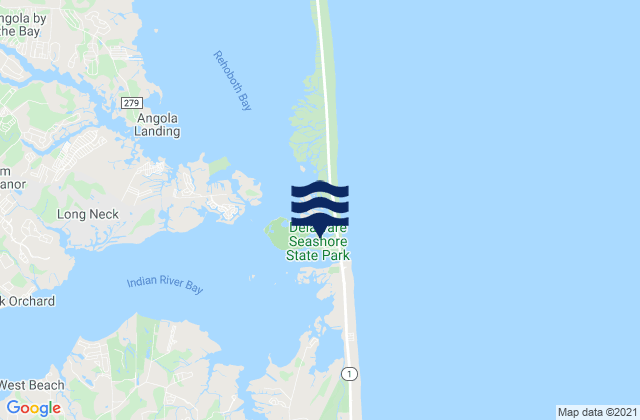Delaware Seashore State Park, United States tide chart map