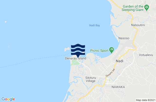 Denarau Island, Fiji tide times map