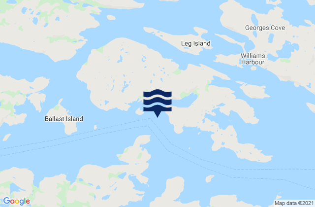 Denbigh Island, Canada tide times map