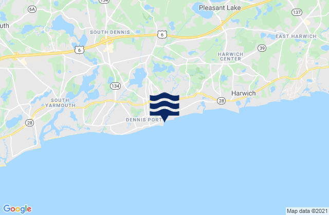 Dennisport, United States tide chart map