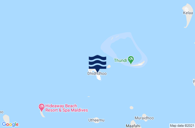 Dhidhdhoo, Maldives tide times map