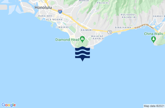 Diamond Head, United States tide chart map