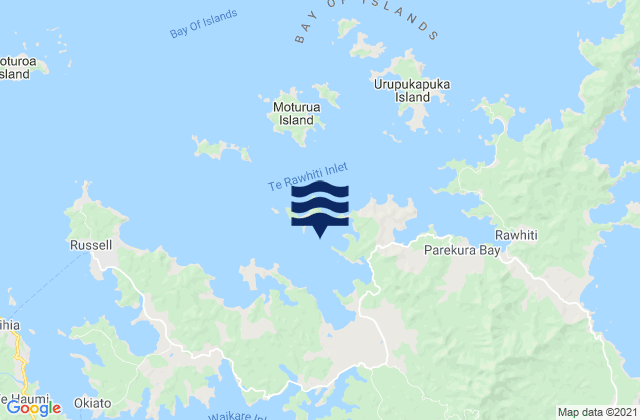 Dicks Bay, New Zealand tide times map