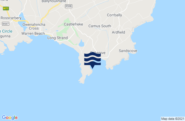 Dirk Bay, Ireland tide times map