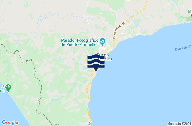Distrito de Baru, Panama tide times map
