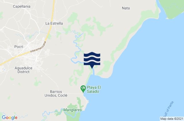 Distrito de Nata, Panama tide times map