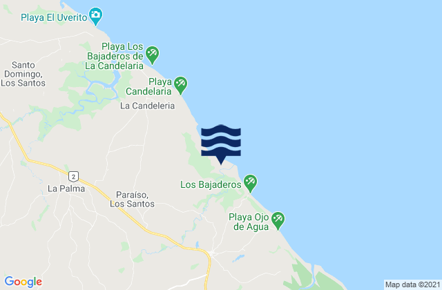 Distrito de Pocri, Panama tide times map