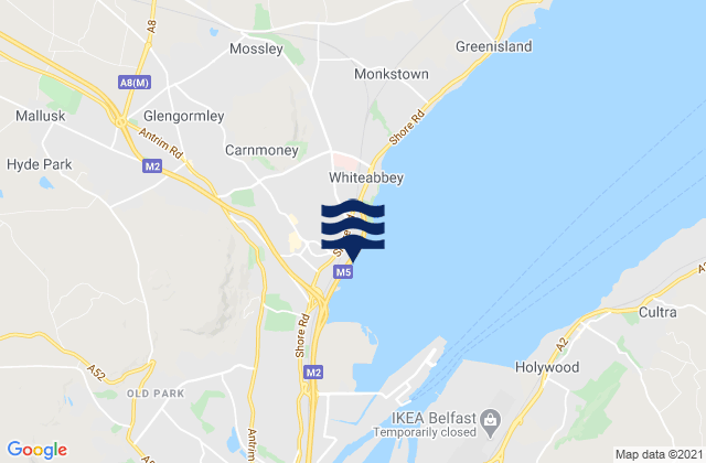 Doagh, United Kingdom tide times map