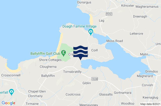 Doagh Isle, Ireland tide times map