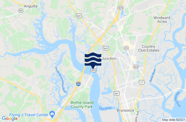 Dock Junction, United States tide chart map