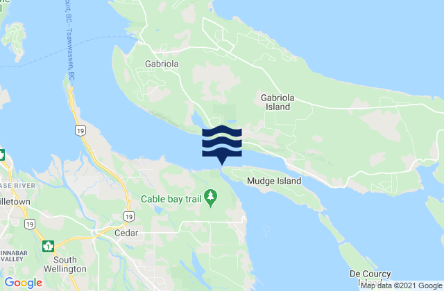 Dodd Narrows, Canada tide times map
