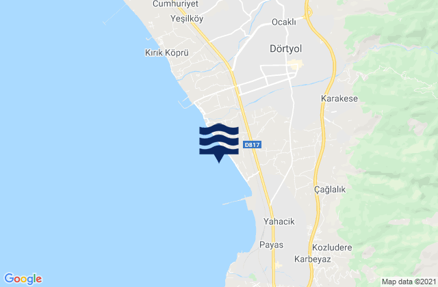 Doertyol, Turkey tide times map