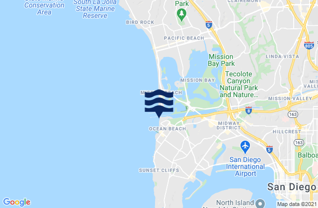 Dog Beach, United States tide chart map