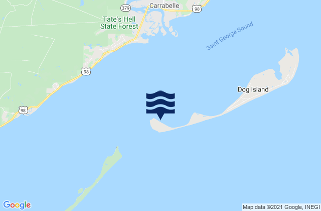 Dog Island (West End), United States tide chart map