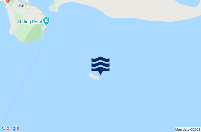 Dog Island, New Zealand tide times map