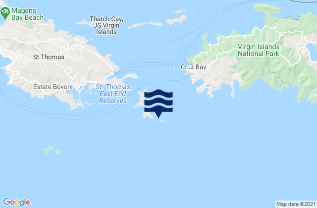 Dog Island St. Thomas, U.S. Virgin Islands tide times map